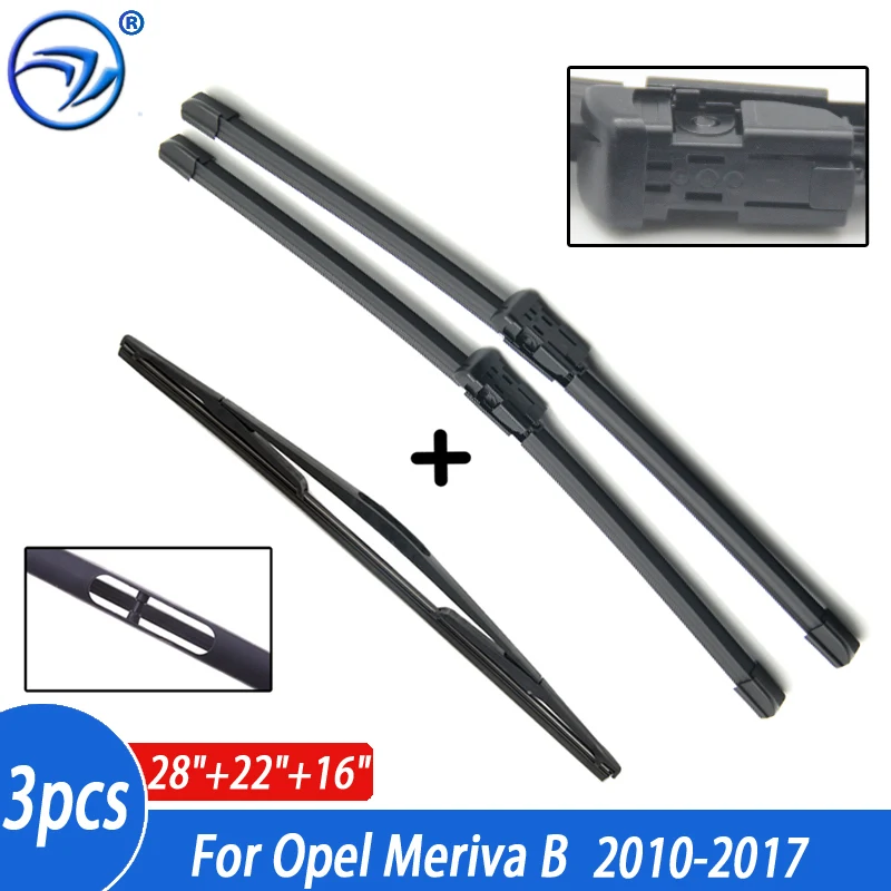 Wiper Front Rear Wiper Blades Set For Opel Meriva B 20102017 2016 2015