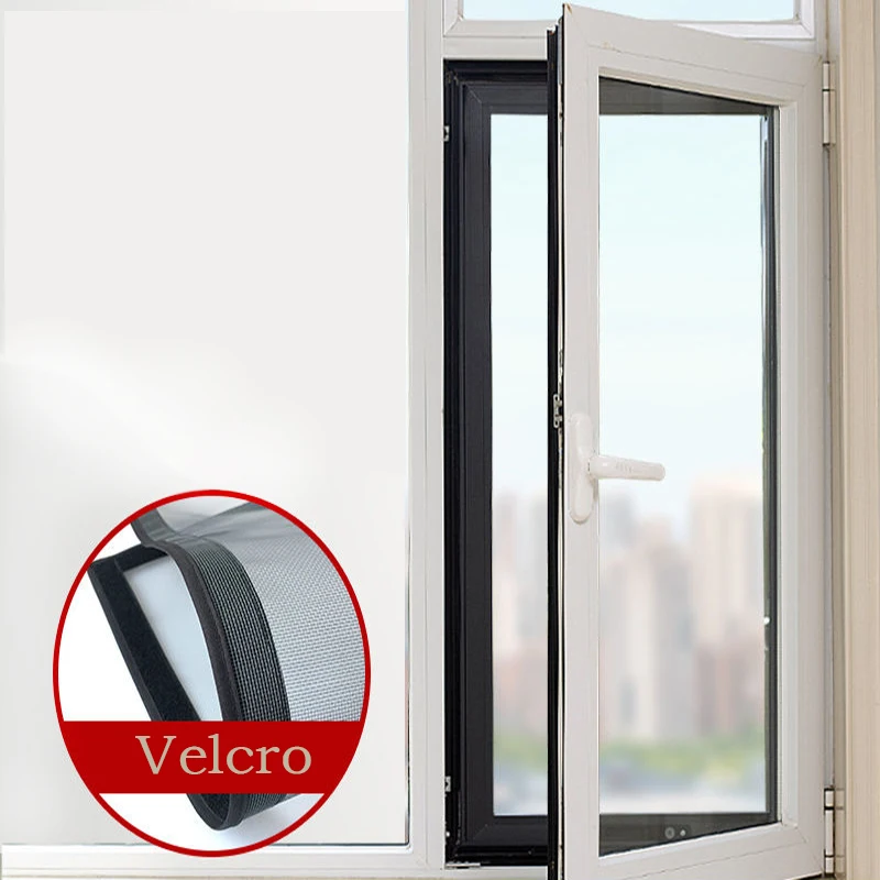 Custom Size Inward Opening Mesh Outside Open Flat Open Window Screen