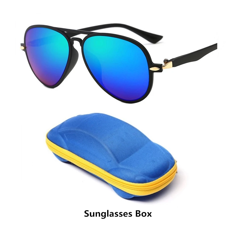 Fashion Children UV400 Sunglasses Kids Cool Sun Glasses 100%UV Protection Eyeglasses Sunglasses For Travel Boy Girl With Box