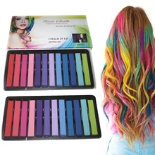 12 цветов, одноразовая цветная ручка для волос, моющаяся Временная Краска для волос, многоцветная цветная ручка для ухода за волосами, инструменты для укладки