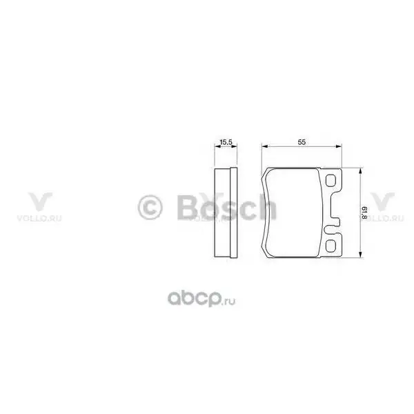 0986424358 BOSCH ДИСКОВЫЕ КОЛОДКИ ЗАДНИЕ