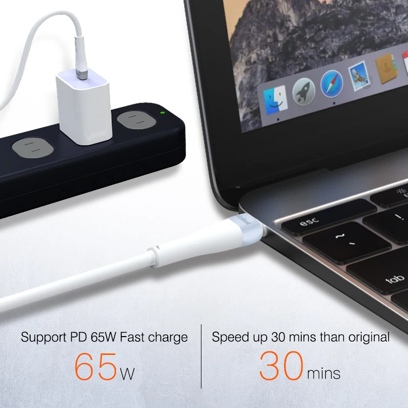 Кабель DataRoad PD 65 Вт 5A USB C к Type кабель QC3.0 для быстрой зарядки передачи данных Huawei P40
