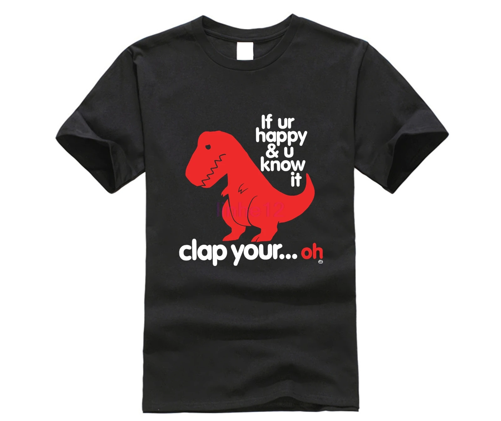 T-Rex Dinosaur if your happy &amp you знаете it clap short hand футболка от S до 4 X | Мужская одежда