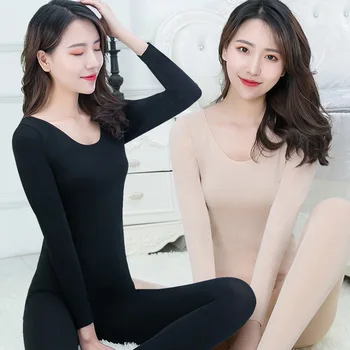

Thermal Underwear Women For Winter Long Johns Female Underwear Suit Thick Breathable Warm Clothing Thermal Underwears 1 set