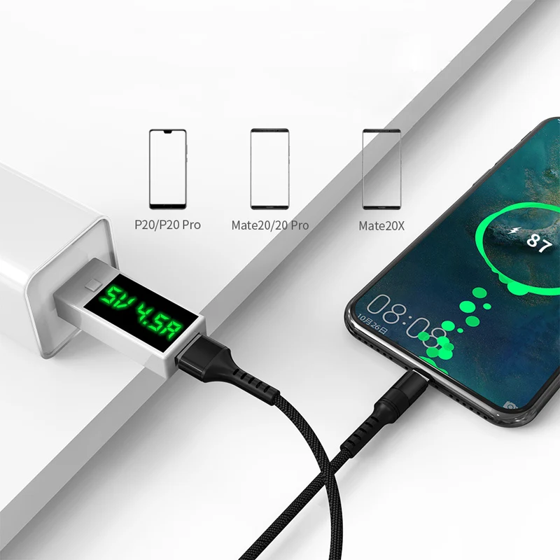 5A супер зарядный кабель usb type C для huawei P20 P30 mate 20 pro mate 9 10 Pro P10 Plus lite Honor V10 кабель для быстрой зарядки