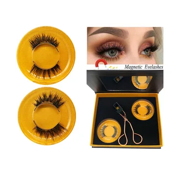 

2020 New Eyelashes Magnetic False Natural Magnets Set Long Wearing Without Glue Long Lasting Multiple Eyelashes Applicator