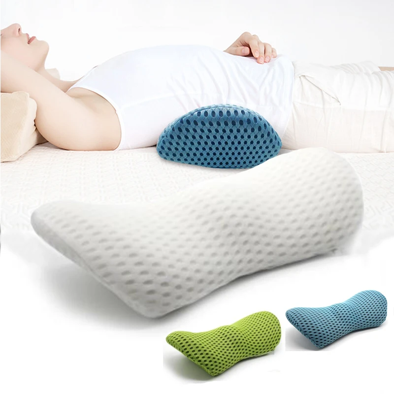 Lumbar Memory foam Pillow for Side Sleepers Pregnancy Relieve Hip Tailbone  Pain Sciatica Chair Car Back Support Cushion