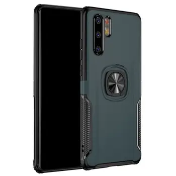 

For Huawei P20 Lite Case Metal Ring Huawei P30 Lite Case Pc Leather Pattern For Huawei P20 Pro P30 Pro Case Silica Anti Fall