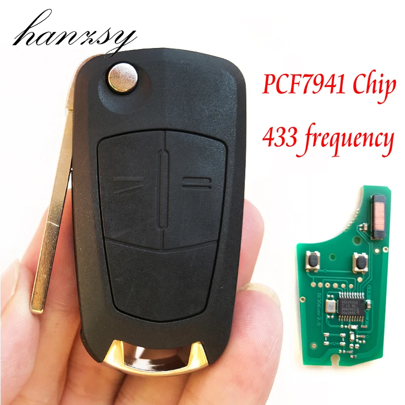 2 кнопки 433 МГц смарт ключ для Opel/Vauxhall Corsa D 2007 2012 /Meriva B 2010 2013 Автомобильный складной
