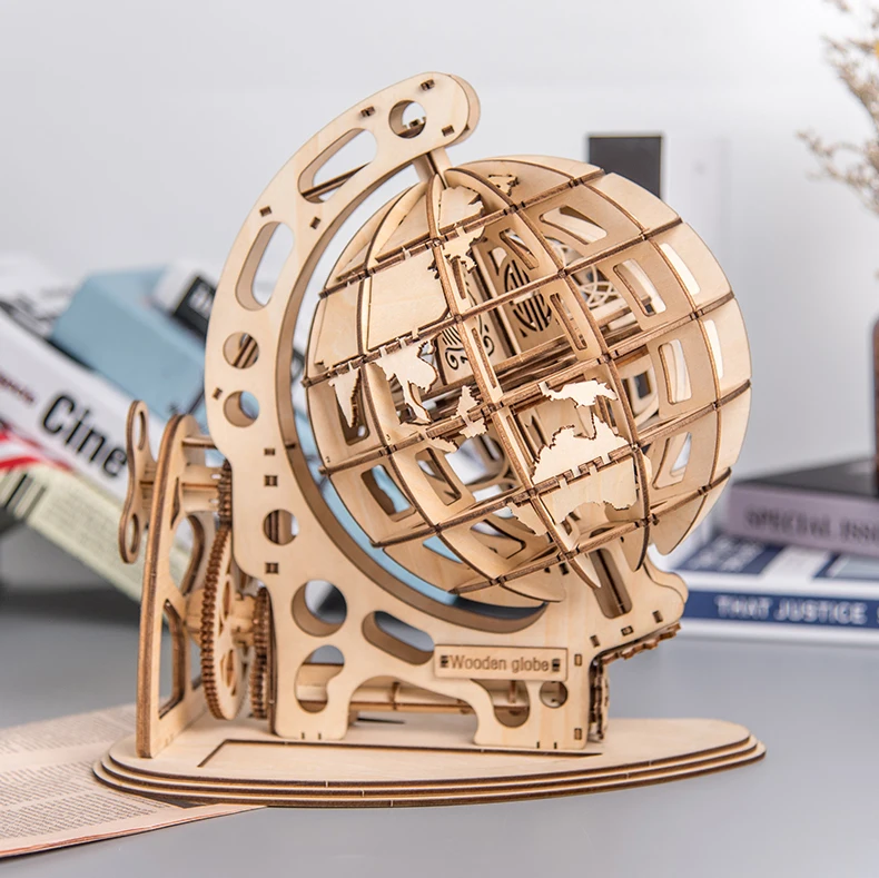 3D Wooden Globe 2