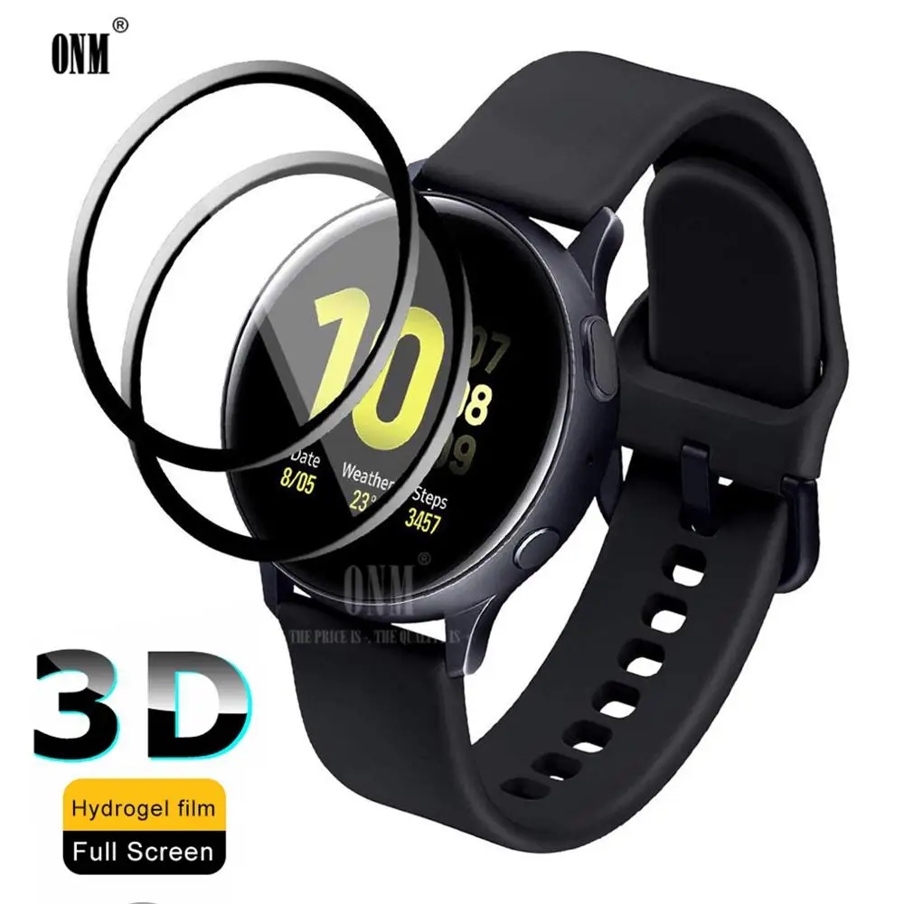 3D полноэкранная Защитная пленка для samsung Galaxy Watch Active 2 40 мм 44 анти-пузырьковый