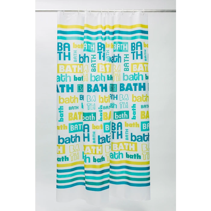 Штора для ванной IDDIS Basic B19P218i11 (полиэстер; водоотталкивающее покрытие; цвет: зеленый, белый)