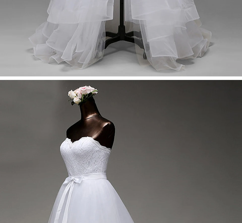 LAMYA/Свадебные платья 2 в 1 с кружевной аппликацией, Индивидуальные свадебные платья 2 en 1, модный съемный шлейф Vestido De Noiva