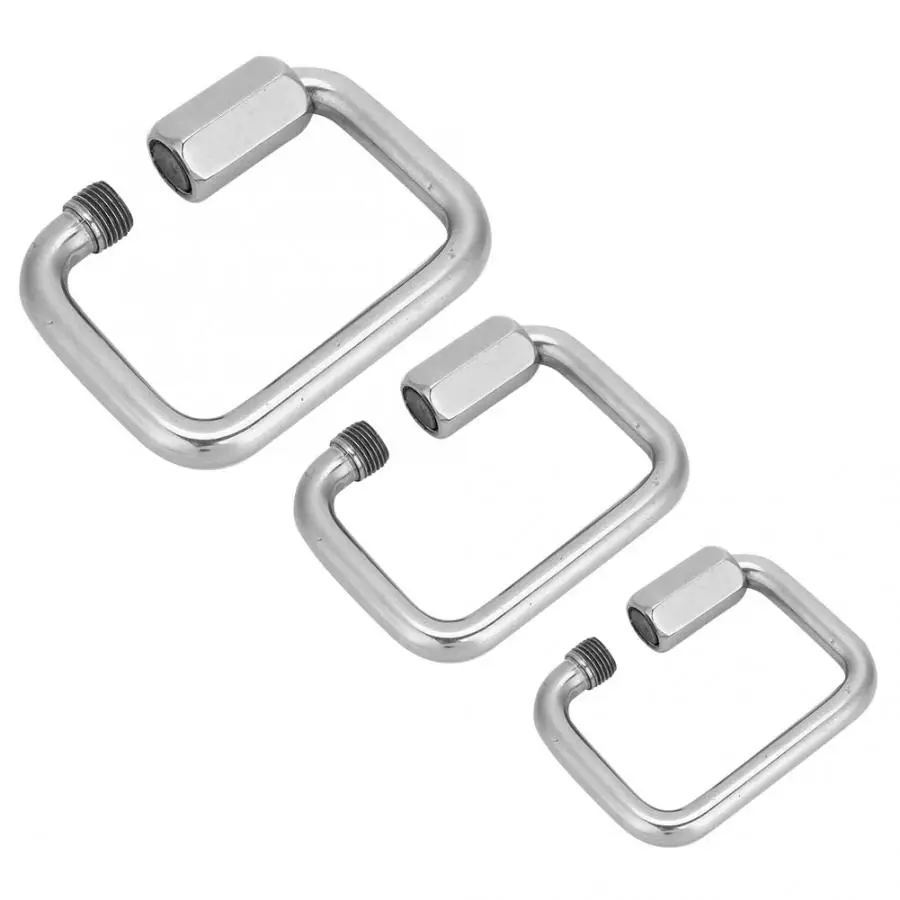 Professional Durable Safe Carabiner Outdoor Stainless Steel Climbing Buckle Chain Quick Ring For Outdoor Climbing Accessory