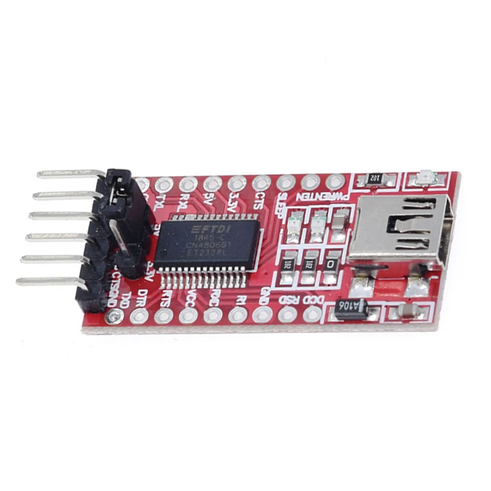1 шт. FT232RL FTDI USB 3 V 5 к TTL Серийный адаптер модуль мини порт Модуль|Соединители| |