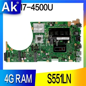 

AK S551LB Laptop motherboard For Asus S551LB S551LN S551LD S551L Test original mainboard 4G RAM I7-4500U GT840M-2G