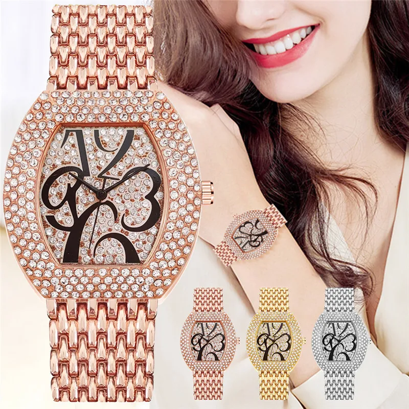 

Часы наручные Tonneau женские кварцевые, люксовые модные с арабскими цифрами