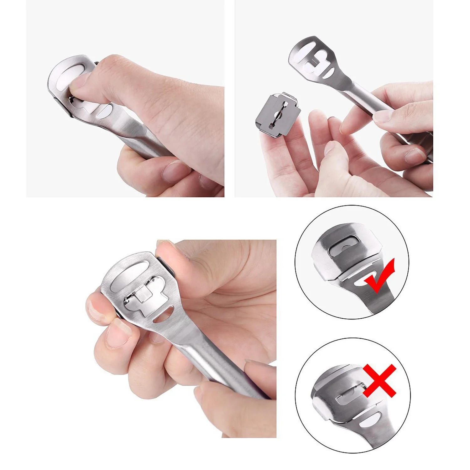 Stainless Steel Foot Shaver Callus Remover Foot Skin Shaver Corn Cuticle Cutter Remover Rasp Pedicure File Dead Skin