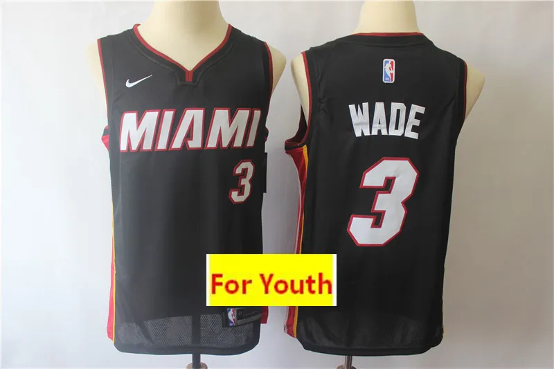 Женский Молодежный детский бейсбольный мяч Майями Dwyane Wade Jimmy Butler трикотажные изделия