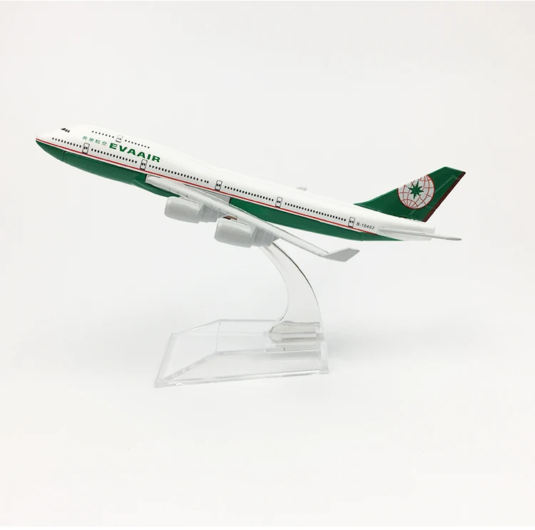 1/400 Масштаб Модель металлического самолета EVA AIR Boeing 747 16 см сплав самолет B747 воздушные лайнеры детские игрушки дети подарок для коллекции