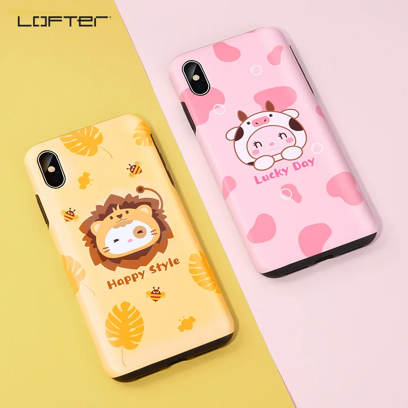 

LOFTER Suitable for iPhone X Phone Case iPhone X's Creative New Style x sma x Double Layer Phone Case