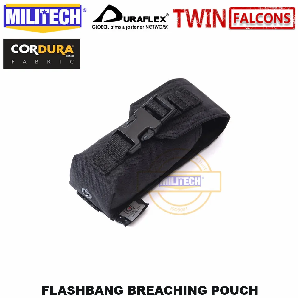 Black MILITECH Тактический Flashbang Breaching сумка TWINFALCONS TW Delustered 500D Cordura сделано аксессуары сумка TYR дымовая шашка чехол - Цвет: Black