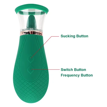 9 Speeds Vaginal Massage Vibrating Blowjob Oral Nipple Sucker Sucking Tongue Vibrator Anal Clitoris Stimulator 2