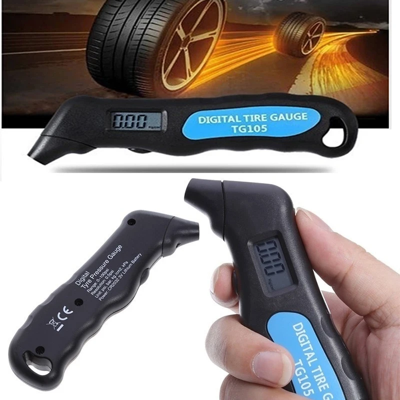 

LCD Display Digital Car Tire Tyre Air Pressure Gauge Meter Manometer Barometers Tester for Car Truck Motorcycle Bike