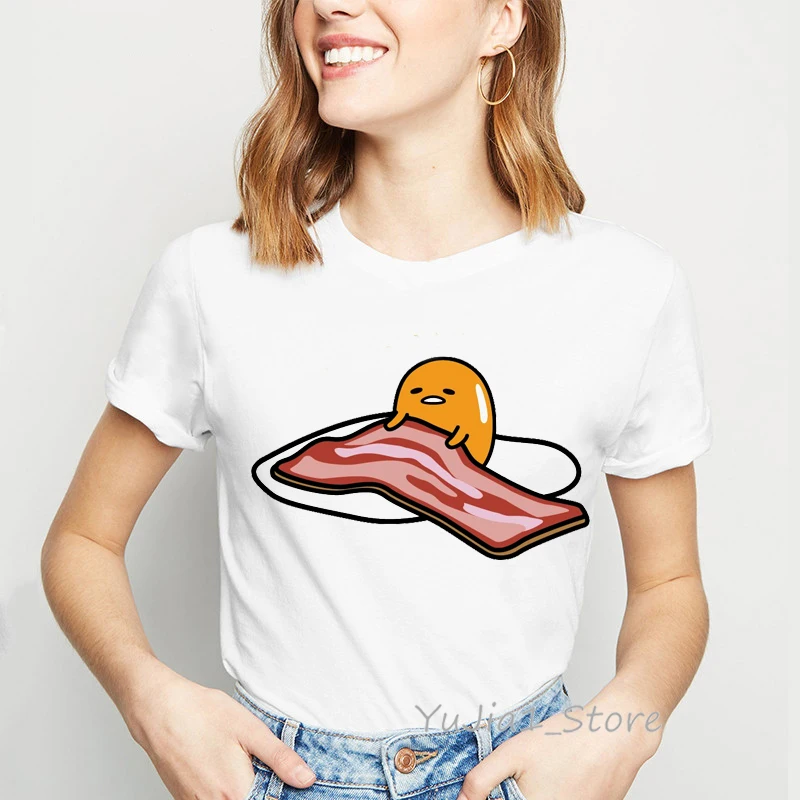 Y81721 Есть ли у нас только для того, чтобы надпись Gudetama принт Забавные футболки для женщин ленивый яйцо футболка femme 90s одежда tumblr Графический Тройники - Цвет: Y81721