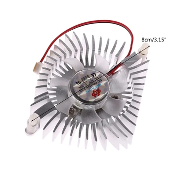 

DC 12V 80mm Video Graphics VGA Radiator Cards Cooling Fan 2Pins Mounting Hole
