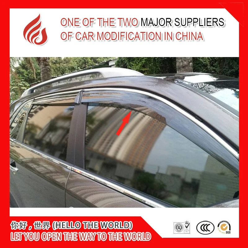 

4 Piece Injection molding trim vent shade rain sun wind deflector window visor for Sorento 2004-2008 2009-2014 2015-2018