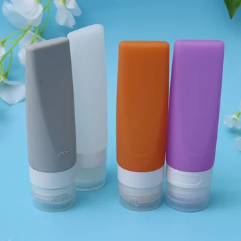 

4CS 60ML Silicone Dispensing Bottle Sub-bottle Travel Set Portable Cosmetic Bottle(Random Color)