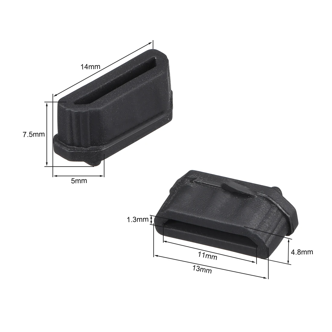 Uxcell 10pcs HDMI Male Anti Dust Silicone Cover Port Protectors 11mmx1.3mm Inside Install Size Black Silicone Anti-dust Stopper usb port protector