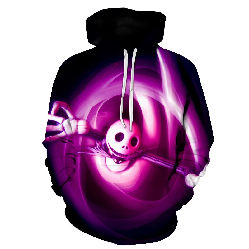 BZPOVB jack skellington Jack Sally 3d harajuku hoodies Sweatshirt Winter Nightmare Before Christmas Halloween streetwear