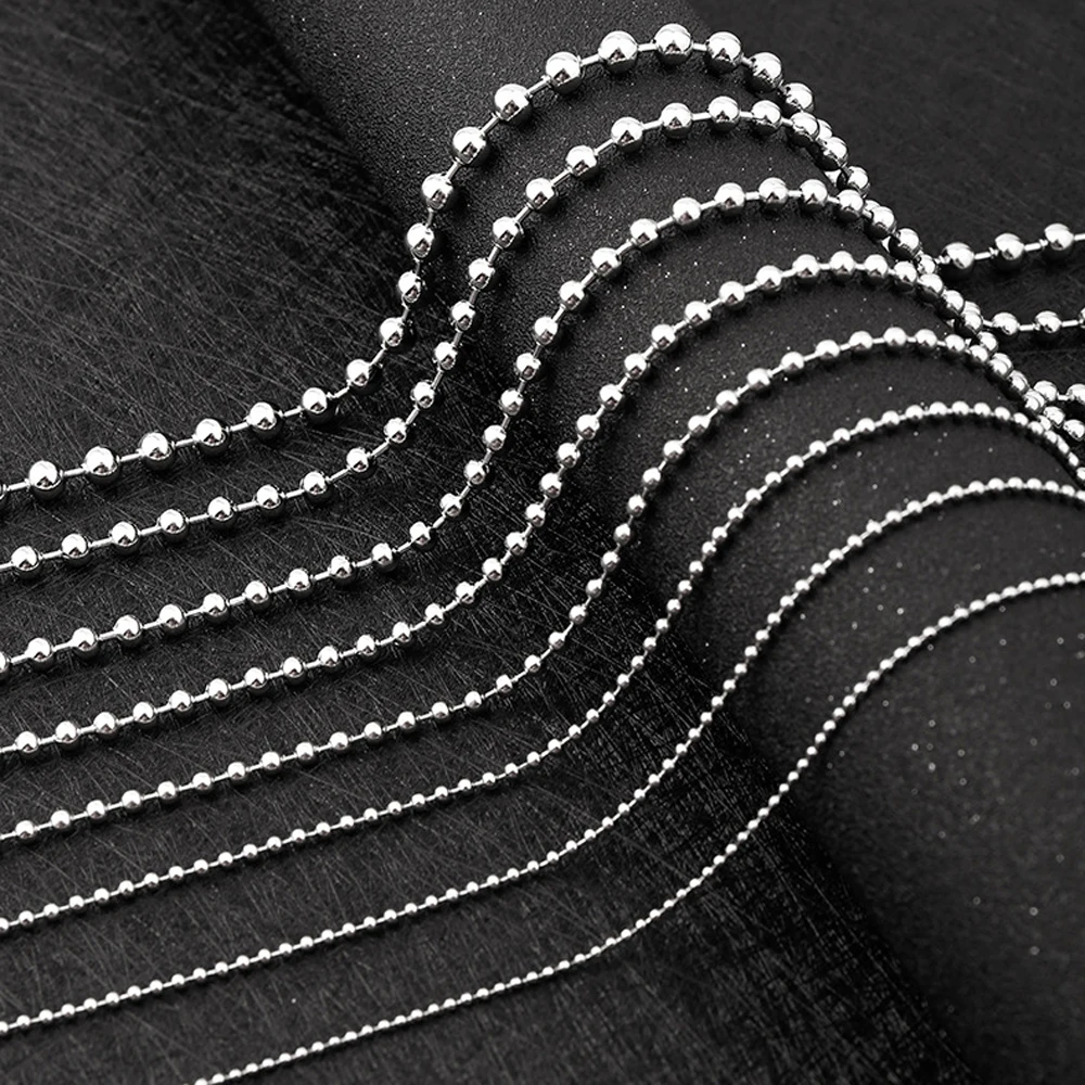 US$ 2.37 ~ US$ 3.16 - Nuevo Collar De Acero Inoxidable De Oro De 18 Quilates Con Cadena De Bolas De Aceite Que Gotea De Color Rojo Blanco Y Negro P2152392