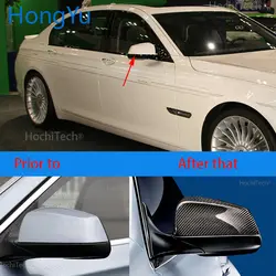 Для BMW 7 серии F01 2009 2010 2011 100% Настоящее карбоновое волокно зеркало заднего вида крышки боковое зеркало шапки Автомобиль Стайлинг