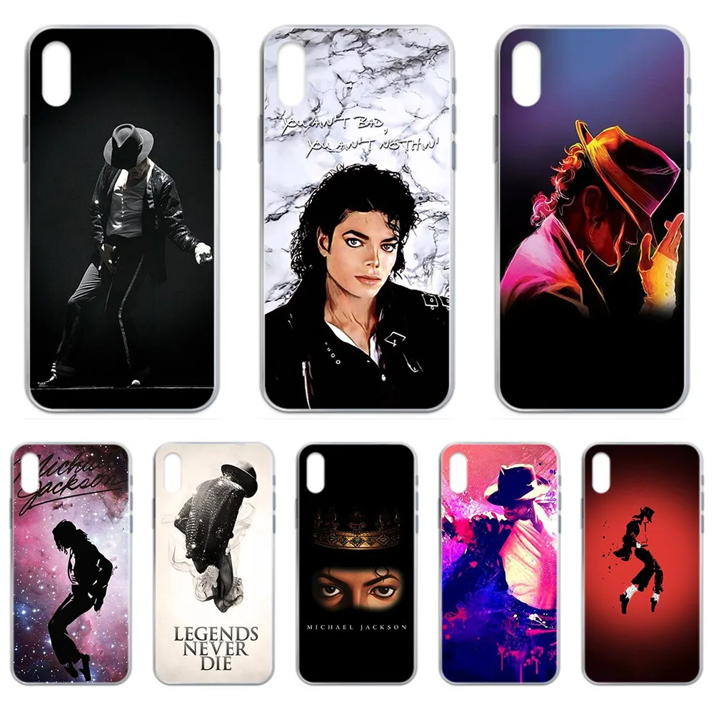 Прозрачный чехол для телефона в память Майкла Джексона MJ Обложка iphone 4 4S 5 5C 5S 6 6S PLUS