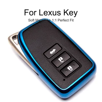 

KUKAKEY 6 Colors TPU Car Key Cover Case For Lexus NX GS RX IS ES GX LX RC 200 250 350 LS Key Shell Holder Car Keyrings keychain