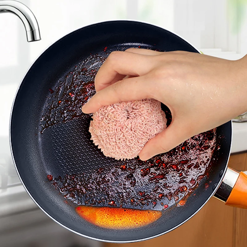 Kitchen Nanofiber Clean Rub Scrubbing Scouring Pad Household Detachable Steel Wool Scrubber for Kitchen Bathroom Cleaning Ball Kitchen Nanofiber Clean Rub Scrubbing Scouring Pad Household Detachable Steel Wool Scrubber for Kitchen Bathroom Cleaning Ball