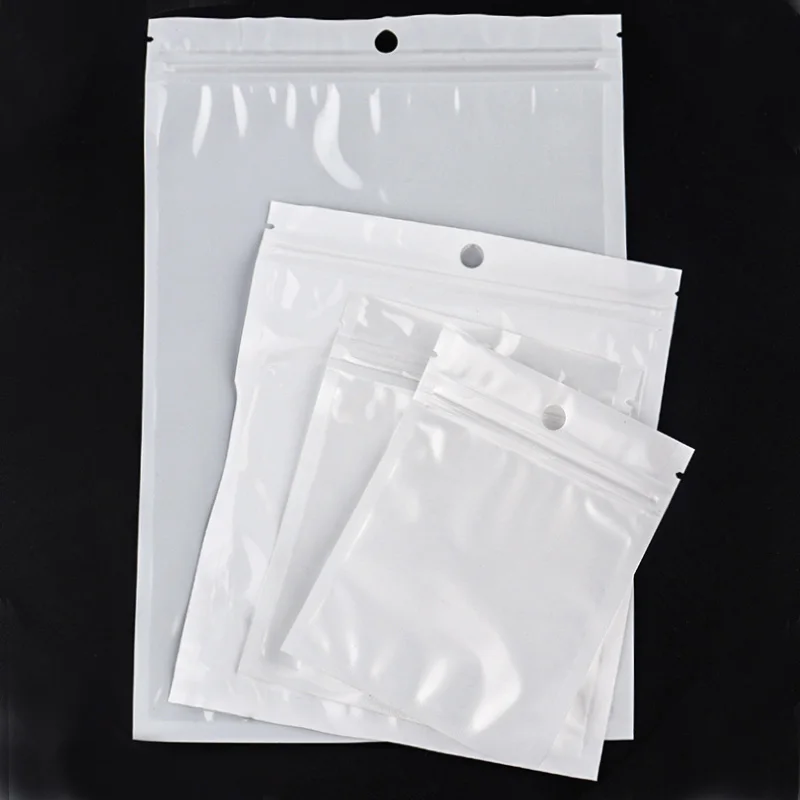 50pcs/Pack Small Plastic Zip Lock Bag With Hole Clear Zipper Jewelry  Packaging Bag Mini Zip Lock Storage Bags - AliExpress