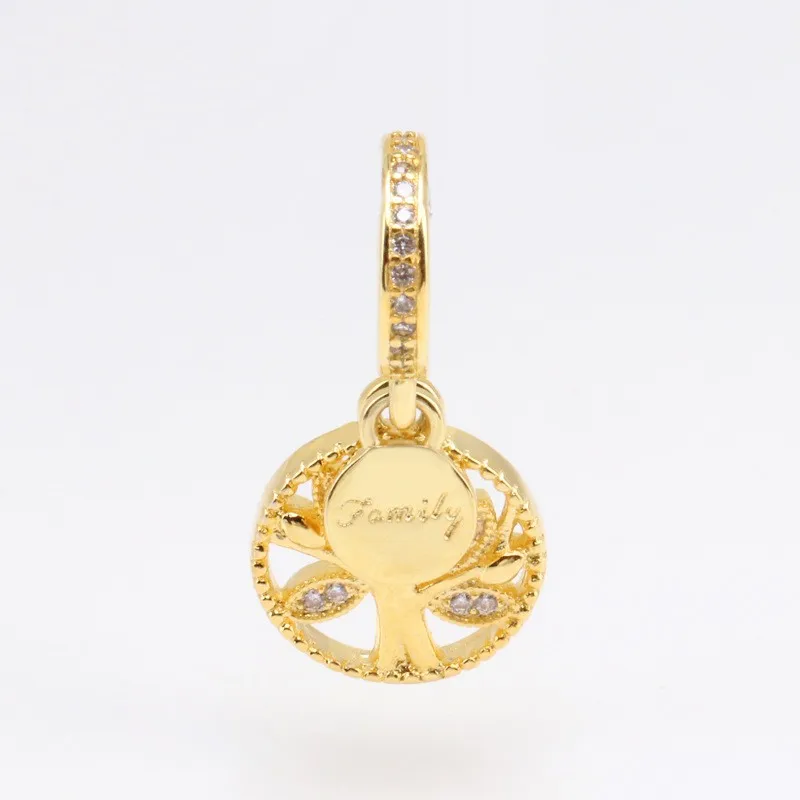 

Original 925 Sterling Silver Charm Simple Golden Tree Of Life Pendant Fit Pandora Women Bracelet & Necklace Diy Jewelry