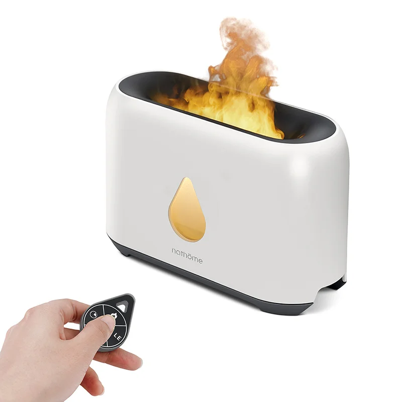 Flame Humidifier Remote Control Aromatherapy Diffuser Air