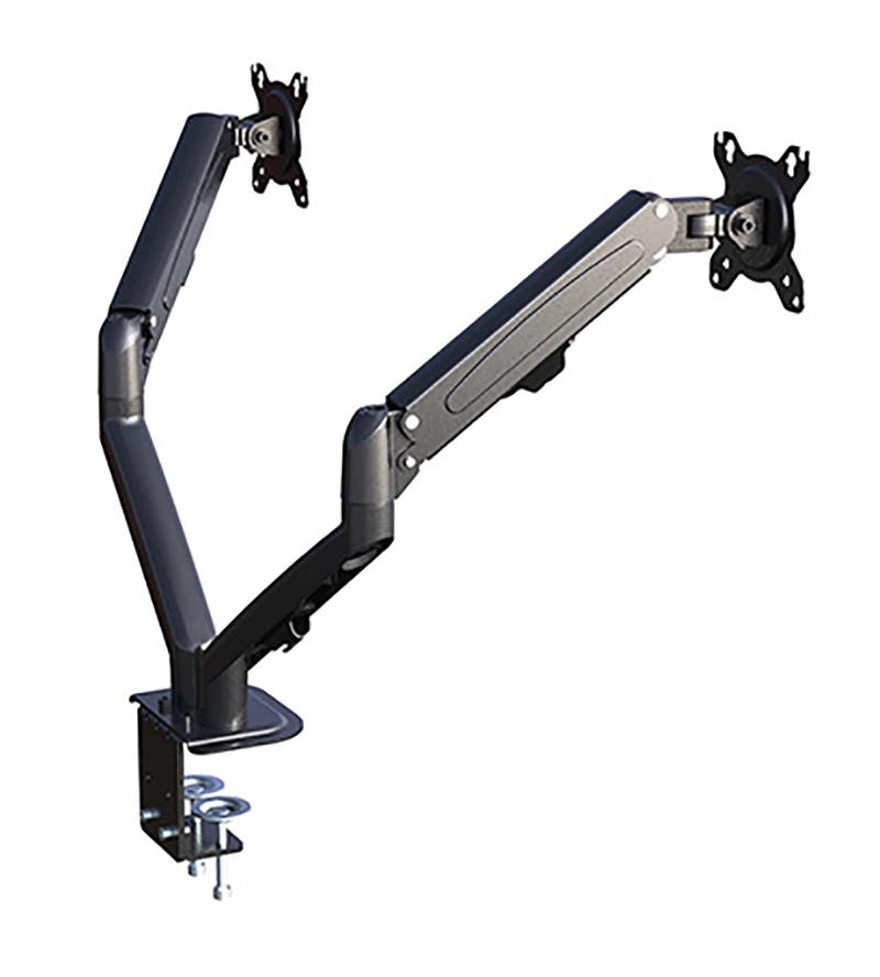 Hyvarwey G08-24 Dual Monitor Desktop Mount Bracket for 13 to 27-Inch LCD Screens Rotate & Tilt Adjust Two-Arm Desk Stand Support