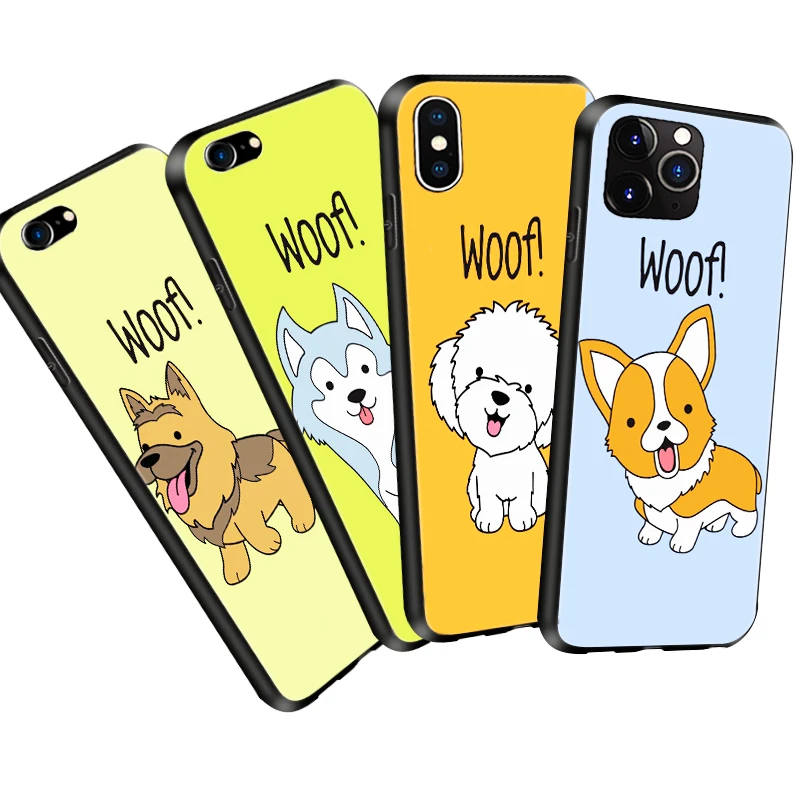 Милый мультяшный чехол с собакой корги для iPhone 11 Pro Max XR XS 5S 6 6S 7 8 Plus телефона из ТПУ