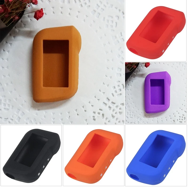 

For Starline A93 A63 LCD Two Way Car Auto Alarm Remote Controller Transmitter Silicone Keychain Cover Protection Case