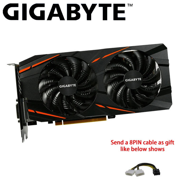 

Gigabyte Video Card Radeon RX580 8G Powered By Radeon Intuitive AORUS Graphics Card Engine RX580 Used 256 Bit 8GB for AMD PC
