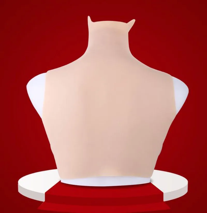 New Body Tight Suit G Cup Silicone Breast Forms Fake Boobs Triangle Breasts Suit for Crossdresser Transvestite Drag Queen