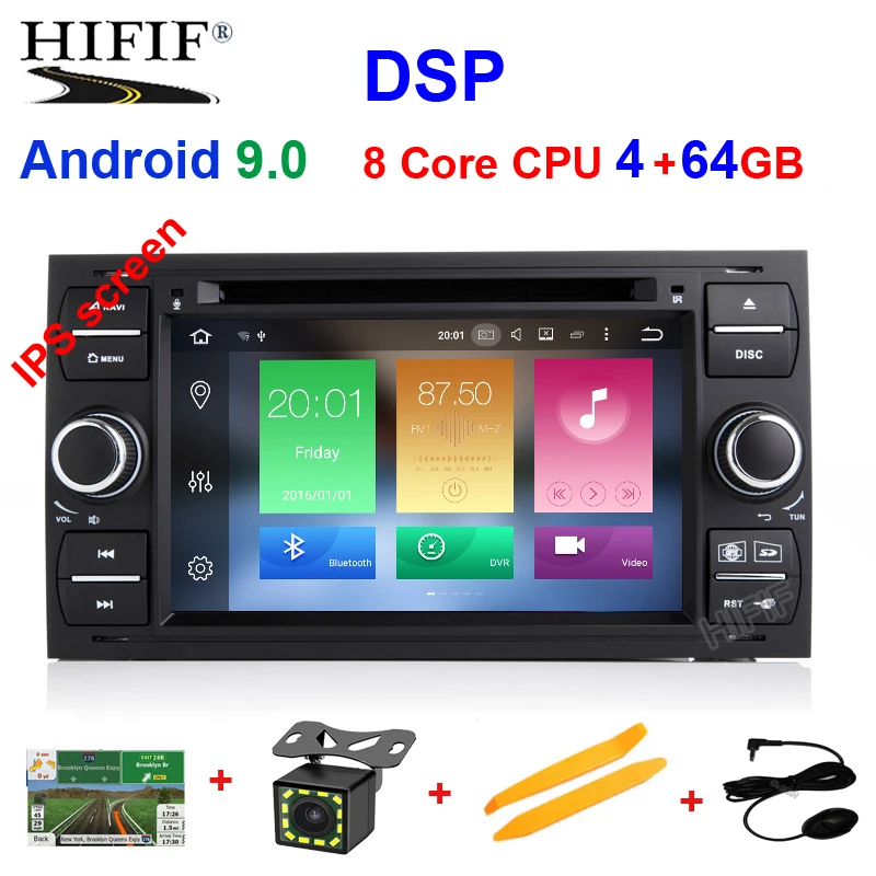 

DSP 7" in dash 2 din Android 9.0 Car DVD Player Car GPS stereo OBD2 for Ford C-Max Fiesta Fusion Kuga Mondeo Focus with radio