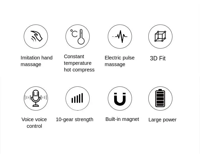 Controle de Voz Alívio da Dor Inteligente Dezenas Cervical Massagem Instrumento Aquecimento Vibração Ombro Massageador 8 Instrumento Da Massagem Da garganta
