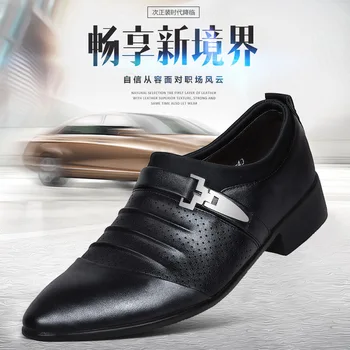 

Luxury Business Oxford Leather Shoes Men Breathable Rubber Formal Dress Shoes Male Office Wedding Flats Footwear #1688